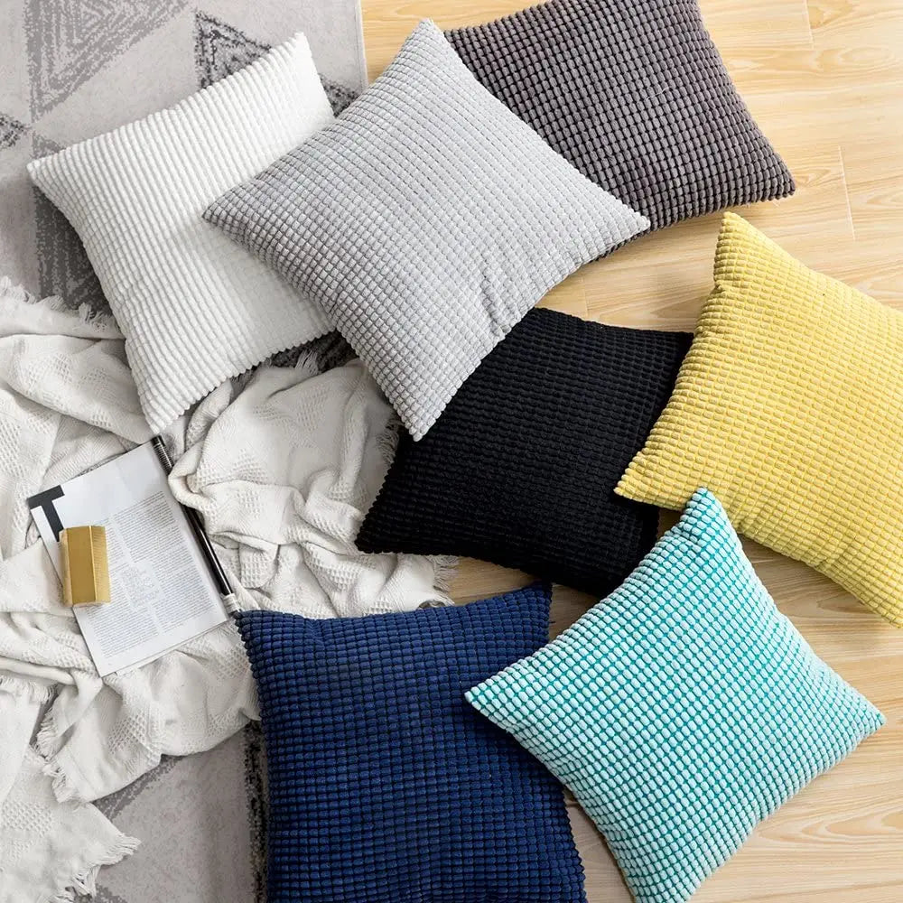Corduroy Cushion Cover – Ribbed Textured Throw Pillow Cover, Multiple Sizes & Colors