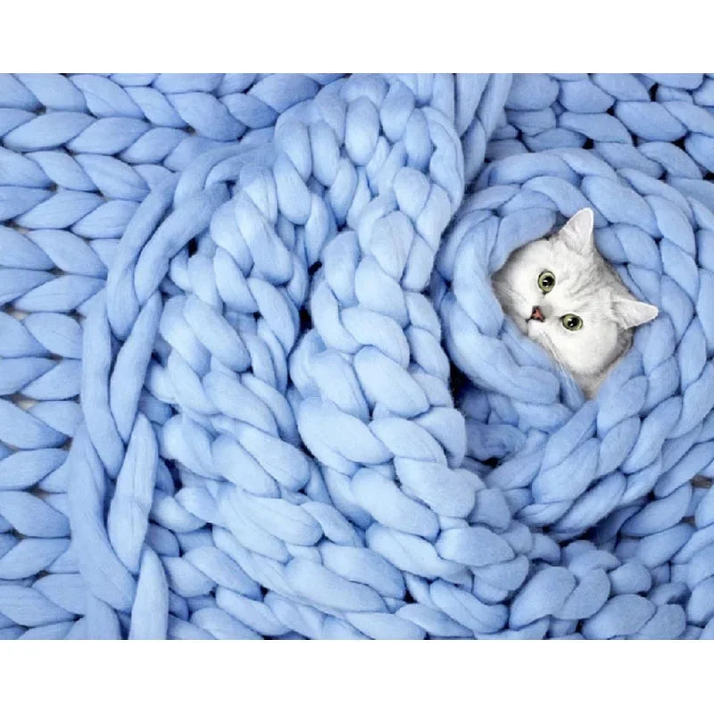 Nordic Chunky Knit Throw