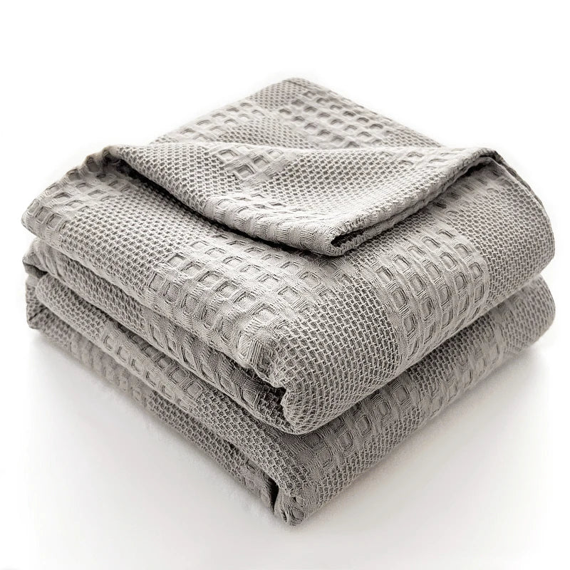 Waffle Weave Cotton Throw