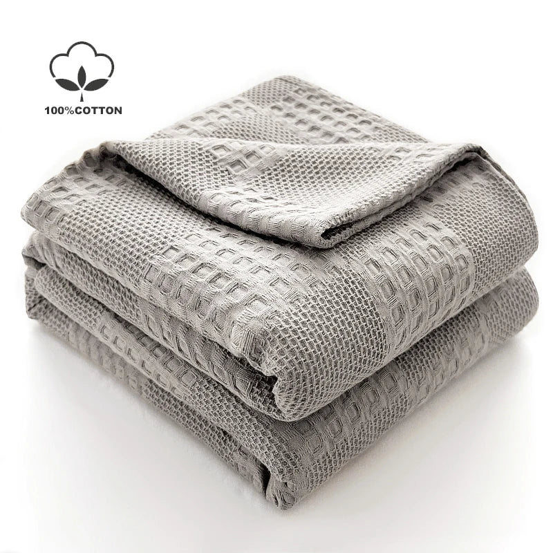 Waffle Weave Cotton Throw