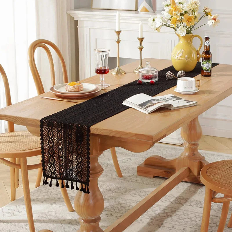Crochet Lace Table Runner – Christmas Holiday Table Decor