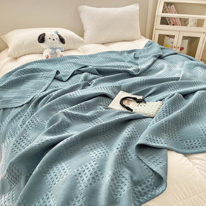 Waffle Weave Cotton Throw