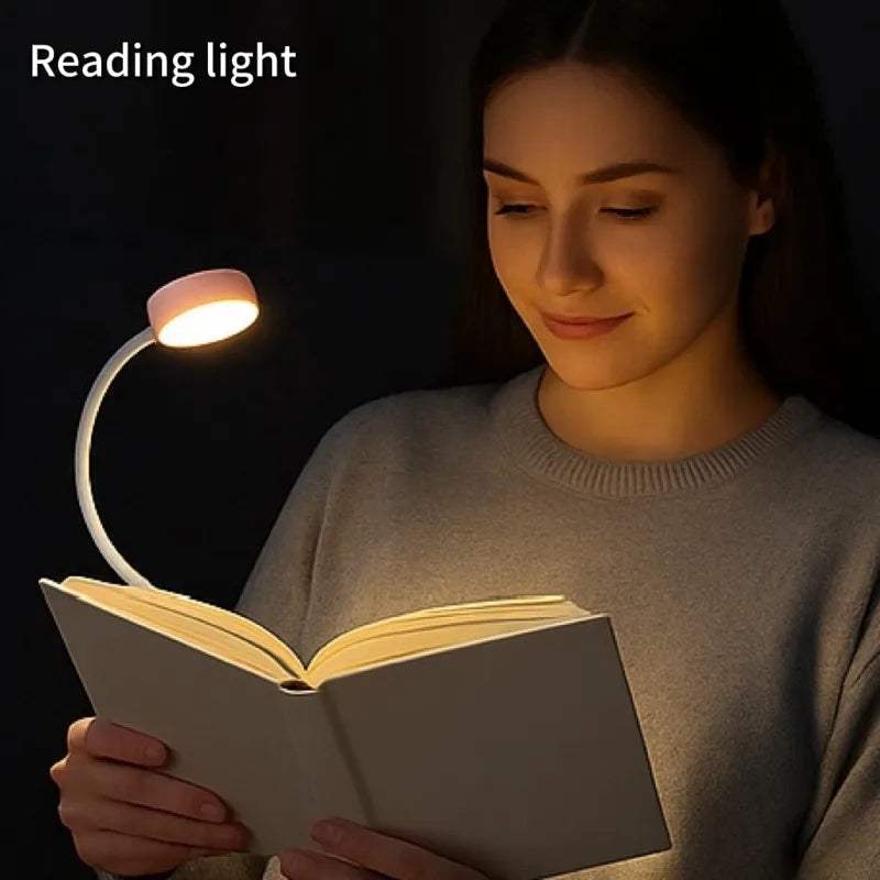 Rechargeable Book Light – USB Clip-On Reading Light, 3 Color Modes