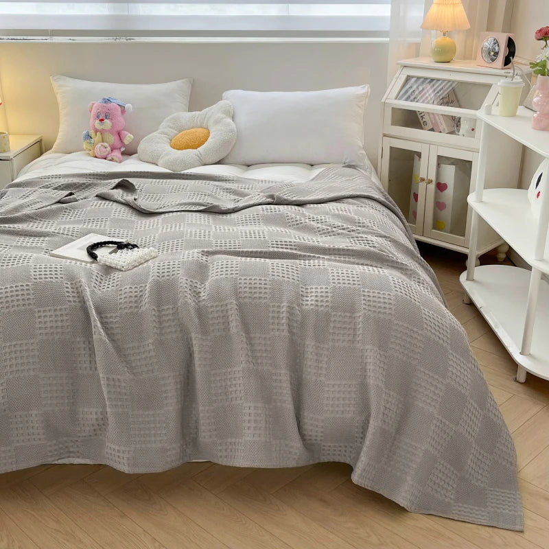 Waffle Weave Cotton Throw