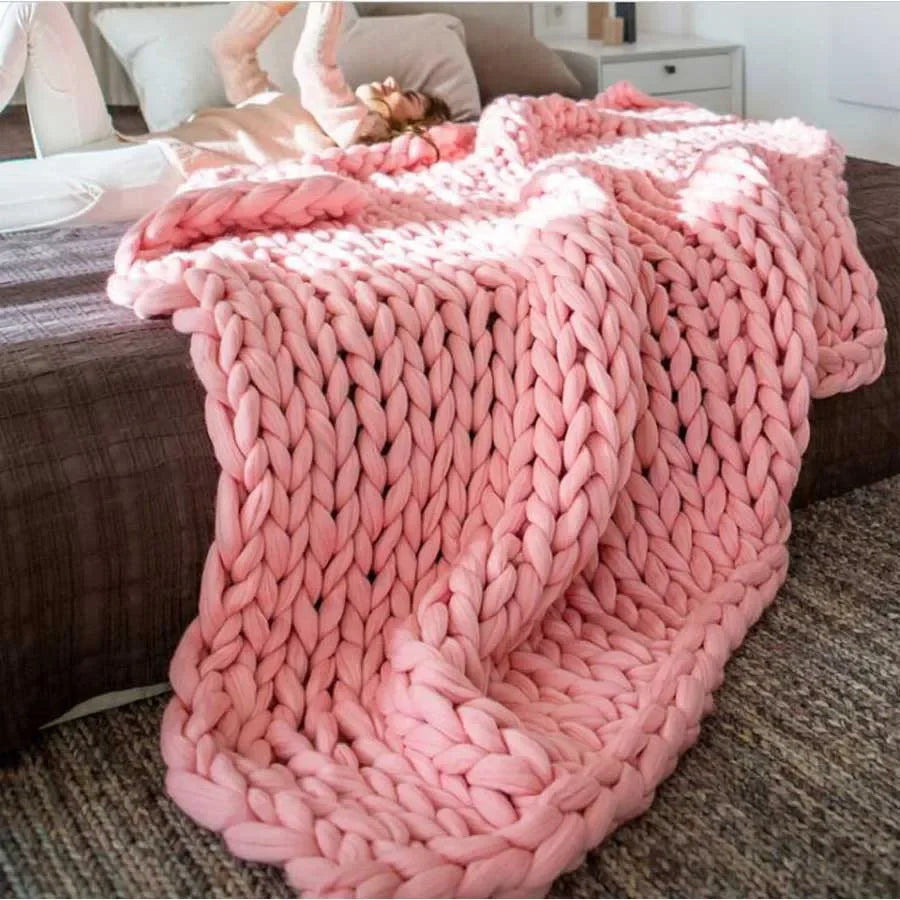 Nordic Chunky Knit Throw