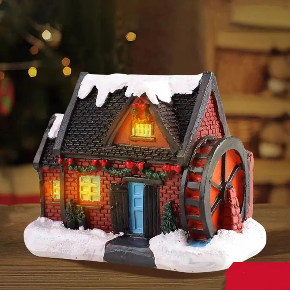 LED Snow House – Miniature Christmas Village Decor