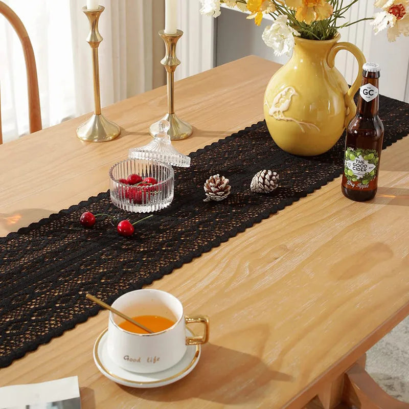 Crochet Lace Table Runner – Christmas Holiday Table Decor