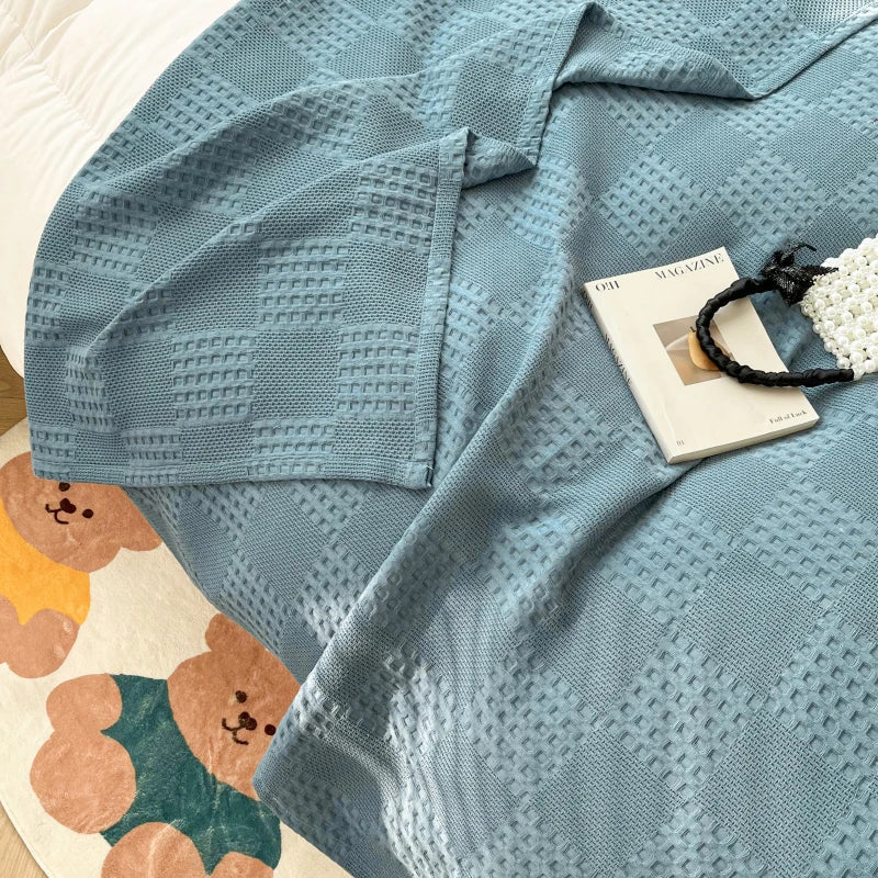 Waffle Weave Cotton Throw