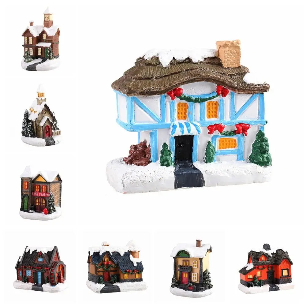 LED Snow House – Miniature Christmas Village Decor