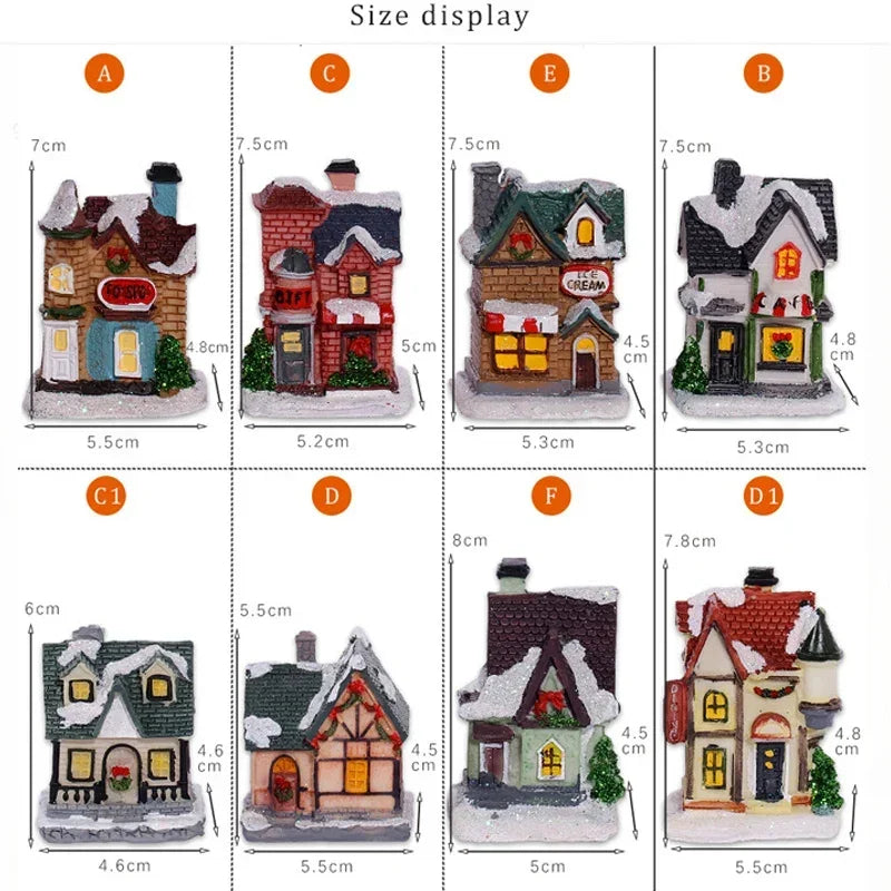 LED Snow Castle Ornament – Luminous Christmas Decoration