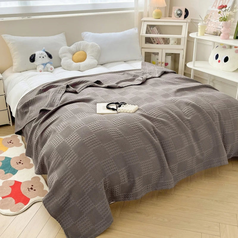 Waffle Weave Cotton Throw