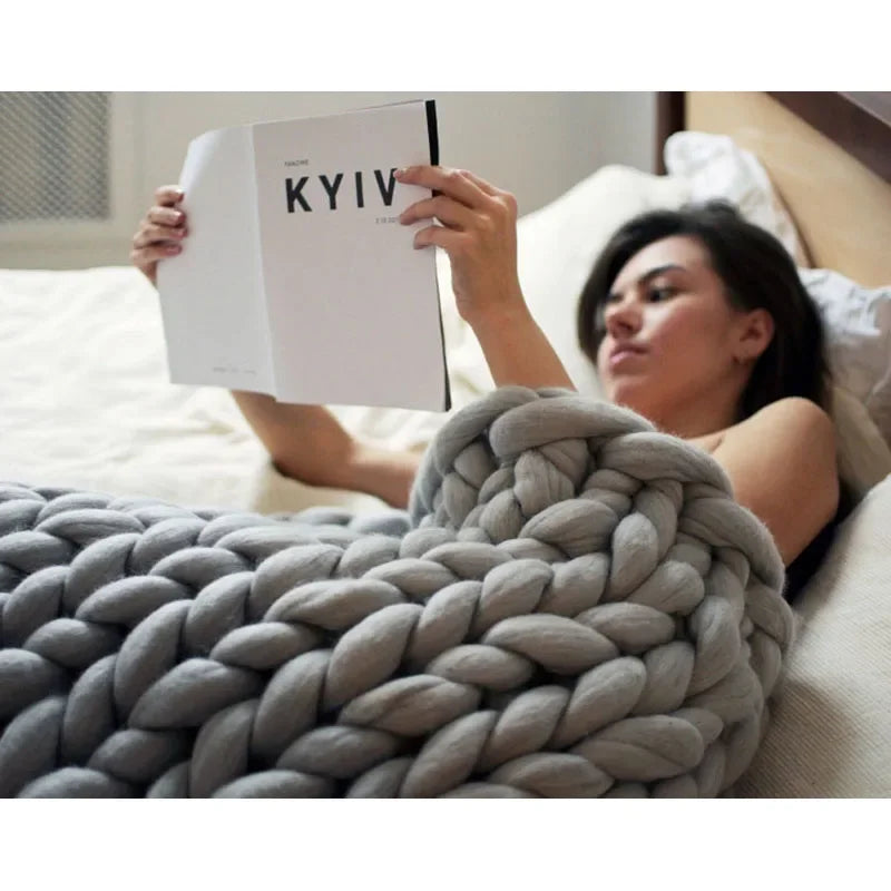 Nordic Chunky Knit Throw