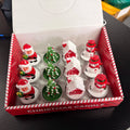 Christmas Candle Set – Hand-Painted Holiday Tablescape Decor, 12-Piece
