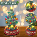 Ceramic Christmas Village Tree – LED Tabletop Holiday Decor